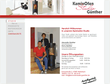 Tablet Screenshot of kaminofenstudio-guenther.de